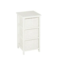 Honey Can Do 25" Small White Storage Cabinet
