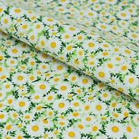 SINGER Green Daisy Cotton Fabric