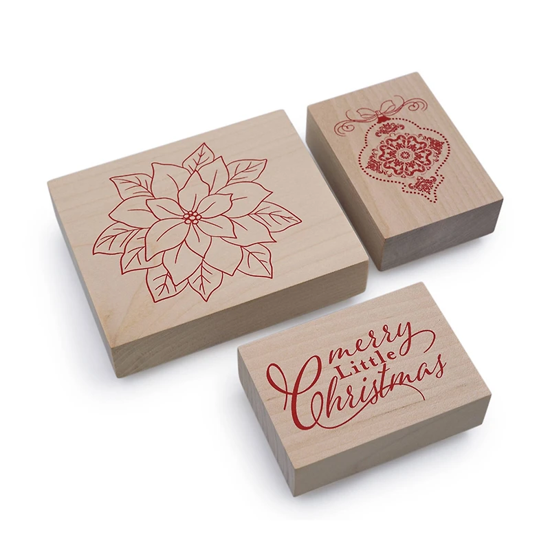 Poinsettia Wood Stamp Set by Recollections™
