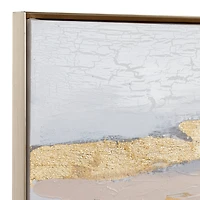 Gold Contemporary Abstract Canvas Wall Art, 20" x 59"