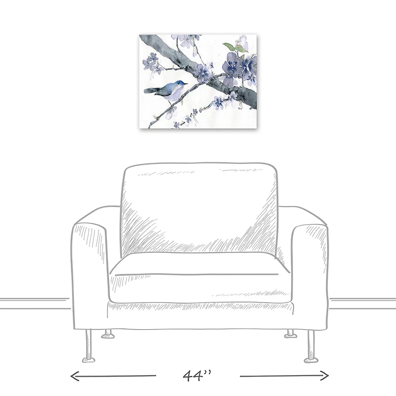 Cherry Blossoms And Birds 20" x 16" Canvas Wall Art