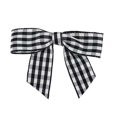 JAM Paper 7/8" Gingham Check Twist Tie Bows