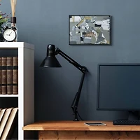 Stupell Industries Gray & Brown Abstract Shapes Framed Wall Art