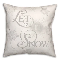 Let It Snowflakes 18x18 Throw Pillow