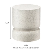 Glitzhome® 17" Multi-Functional Faux Terrazzo Garden Stool