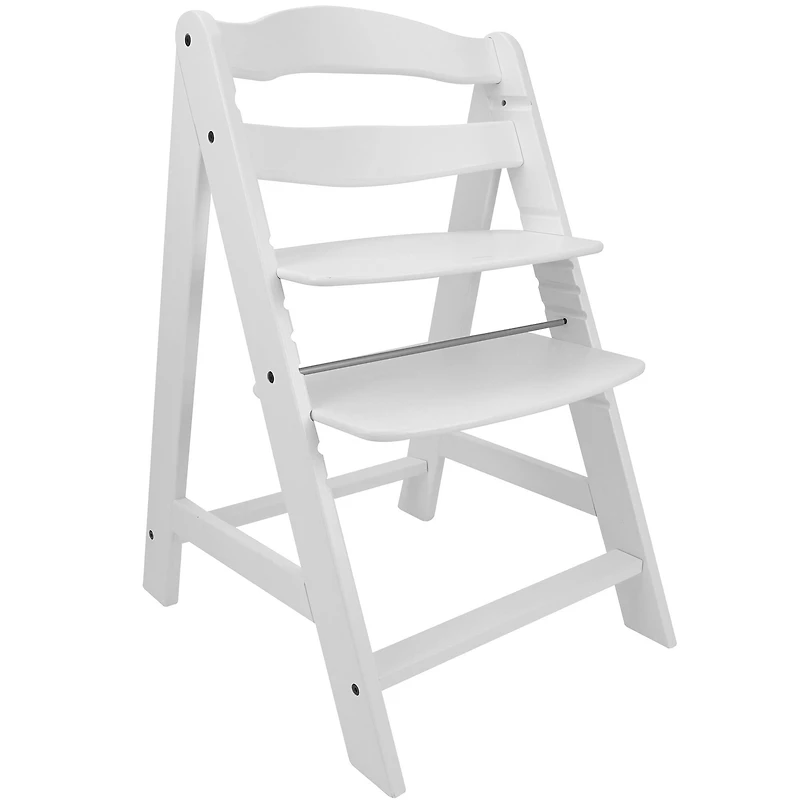 509 Crew Sky White Wooden Adjustable Kid's Chair & Footrest