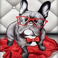 Sparkly Selections Hipster Dog Diamond Painting Kit, Square Diamonds