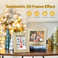 Glitzhome® Modern Gold Tabletop Picture Frame Set