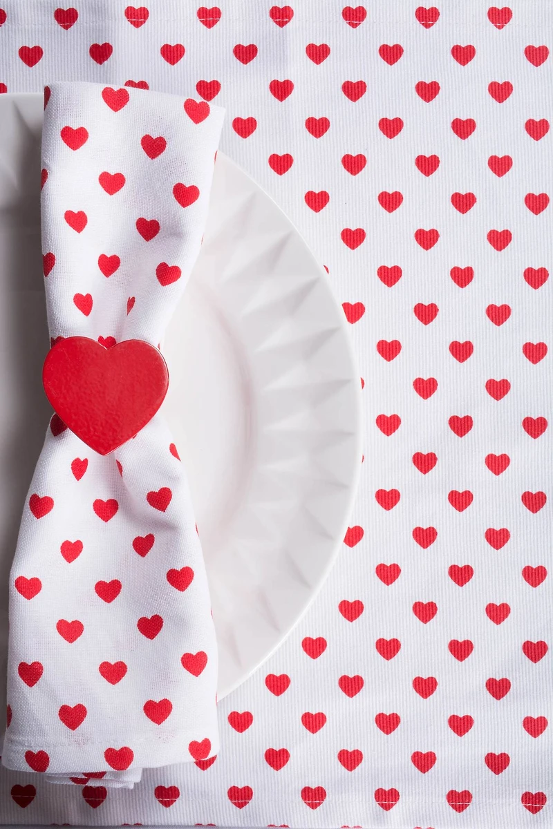 DII® Lil Hearts Ribbed Placemats, 6ct.
