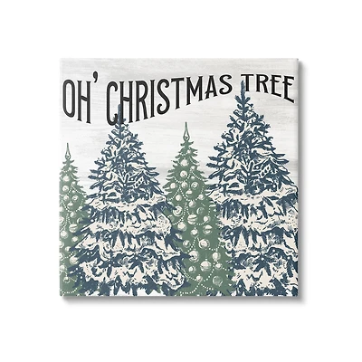 Stupell Industries Oh Christmas Tree Vintage Canvas Wall Art