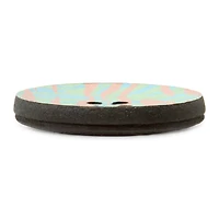 Dritz® 30mm Multicolor Print Recycled Leather Round Button