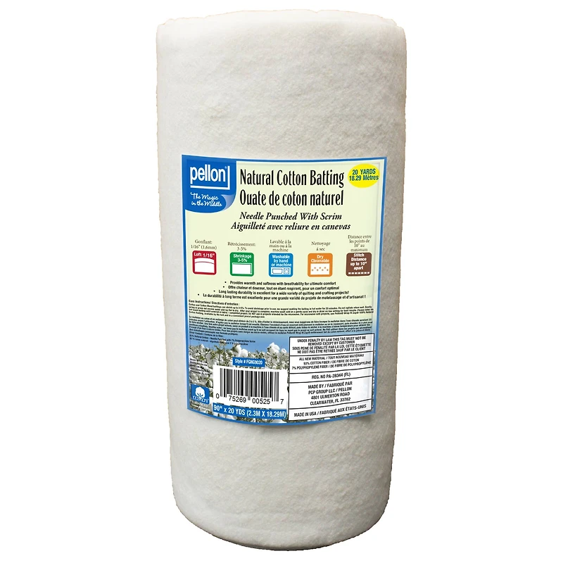 Pellon® 90" x 20yd. Natural Cotton Batting with Scrim