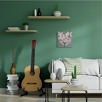 Stupell Industries Pink Rose Heart over Grey with Paint Drip Canvas Wall Art