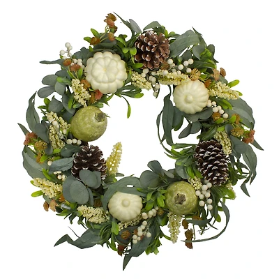 24" Gourds & Foliage Thanksgiving Wreath