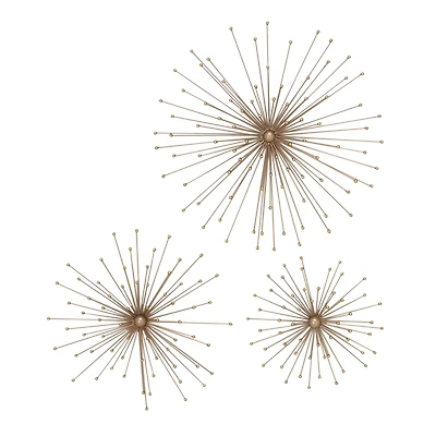Gold Metal Modern Wall Décor Set