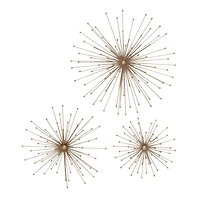 Gold Metal Modern Wall Décor Set