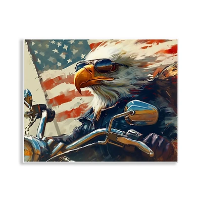 Stupell Industries Patriotic Bald Eagle Wall Plaque Art