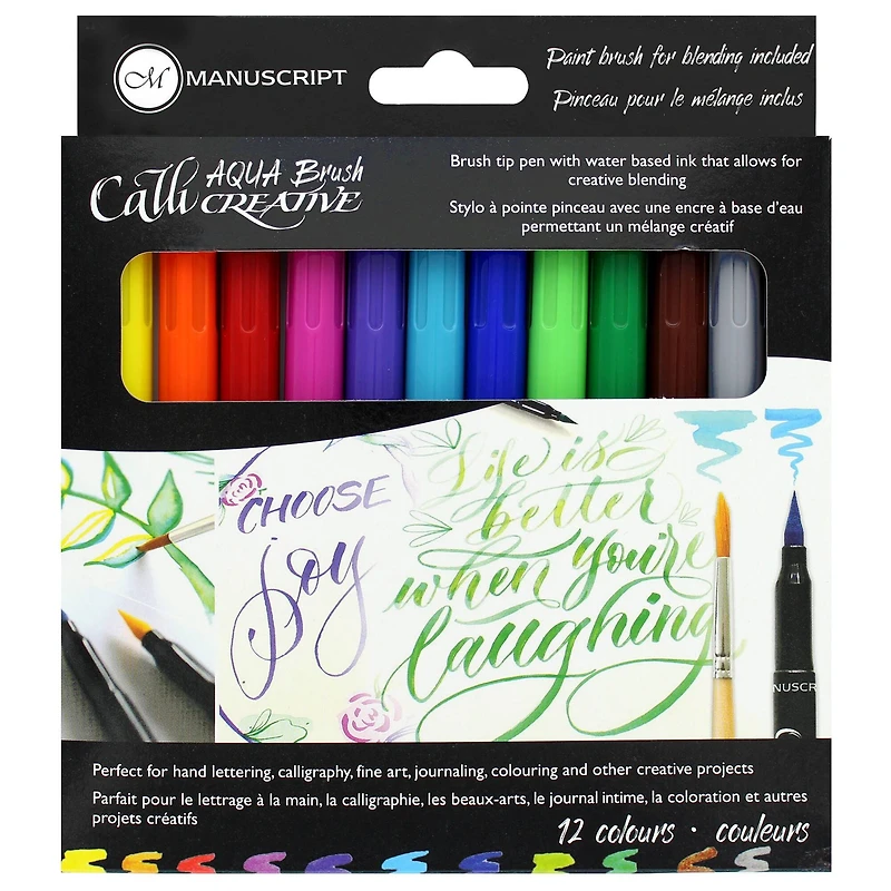 Manuscript Calli-Creative Aqua Brush Markers, 12ct.