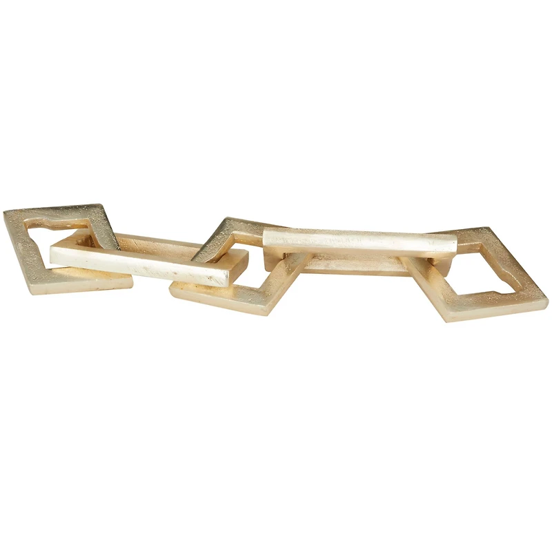 CosmoLiving by Cosmopolitan 17" Gold Aluminum Chain Sculpture