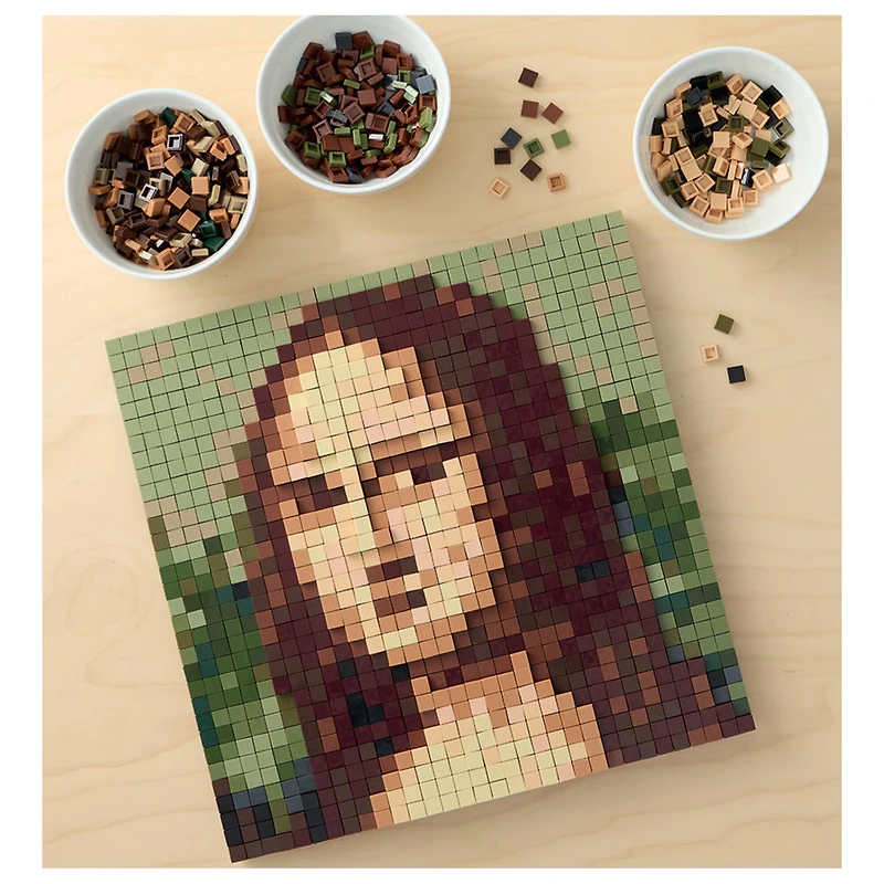 10" x 10" Mona Lisa Pixelated Brick Art Kit by Make Market®