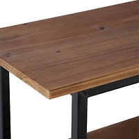 Brown Metal Industrial Wall Shelf Set