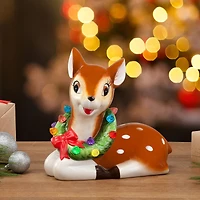 10.5" Reindeer Lit Nostalgic Ceramic Figure