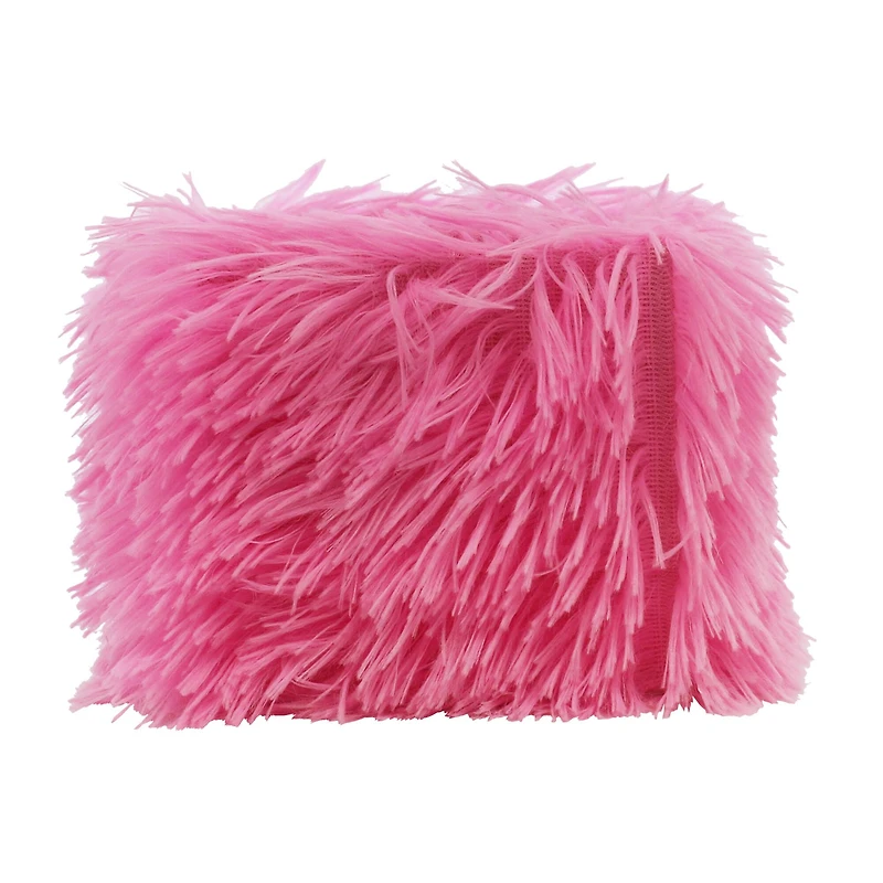 4" Pink Faux Fur Decorative Container by Ashland®