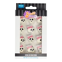 PME Cake Sweet Street® Skulls with Pink Bows Icing Decorations