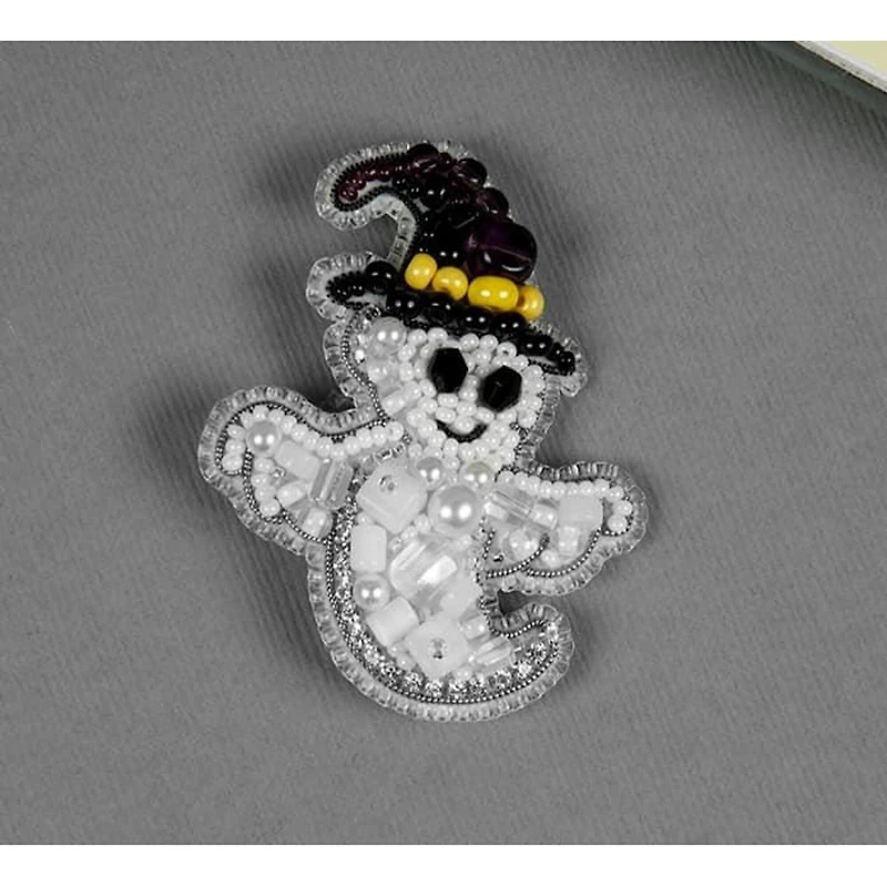 Crystal Art Beadwork Kit For Creating Broоch Ghost