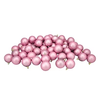 60ct Matte Bubblegum Pink Shatterproof Ball Ornaments