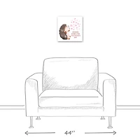 Hedgehog Heart Bubbles Canvas Wall Art