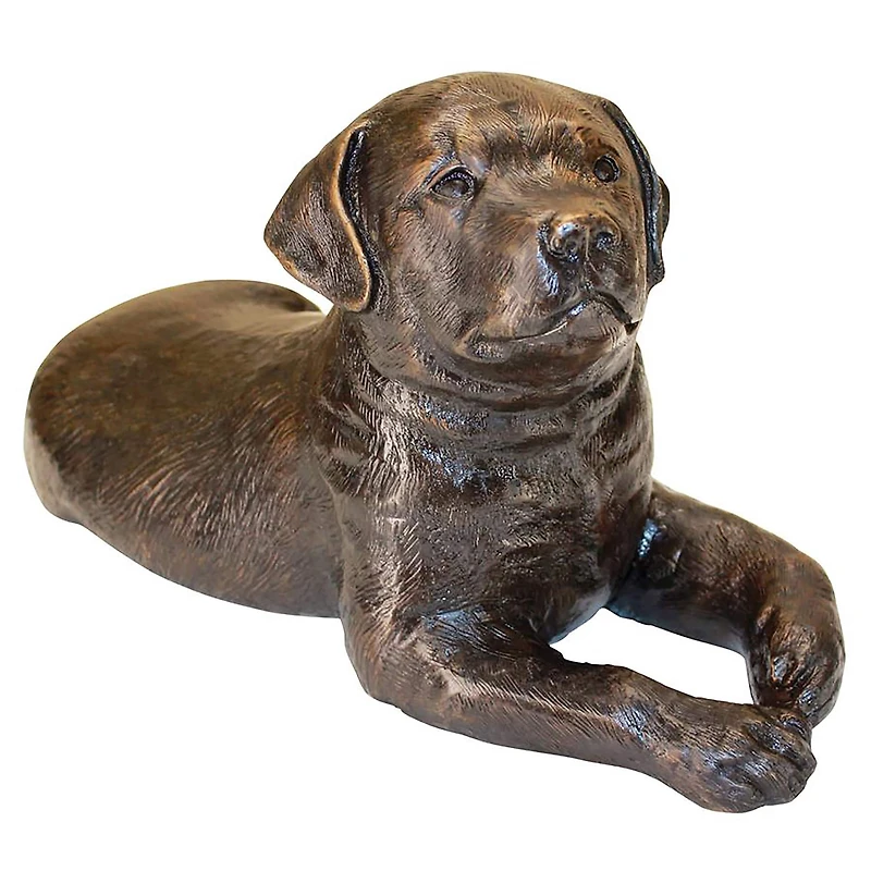 Design Toscano 15" Cast Bronze Labrador Puppy Garden Statue