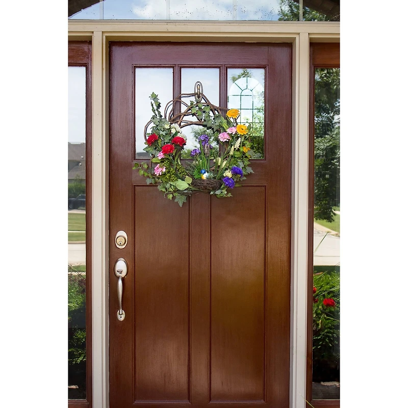 22” Spring Floral Wreath