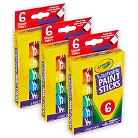Crayola® Washable Paint Sticks, 3 Packs of 6