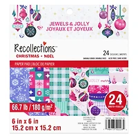 6" x 6" Jewels & Jolly Double-Sided Paper Pad, 24 Sheets by Recollections™