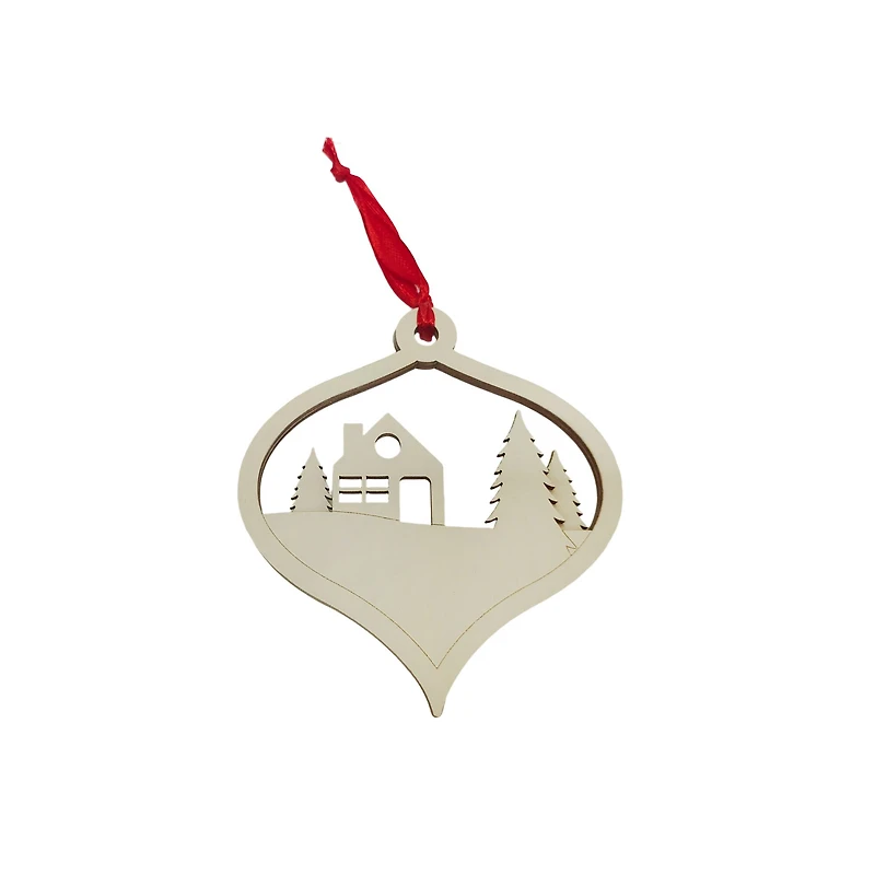 4" Layered House DIY Wood & Acrylic Ornament by Make Market®