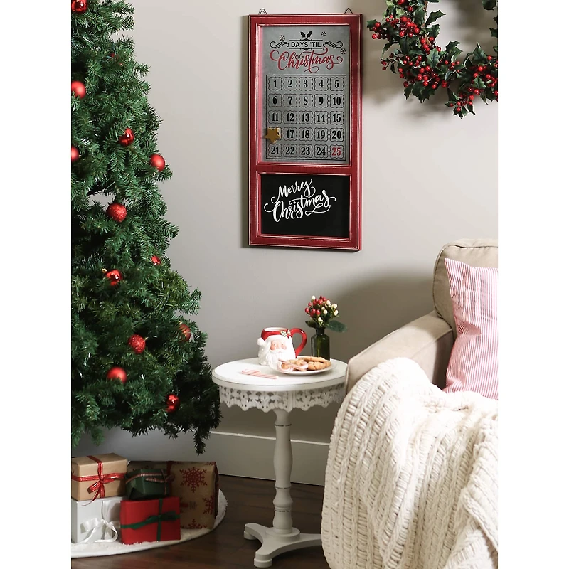 DII® Chalkboard & Galvanized Tin Days 'Til Christmas Advent Calendar