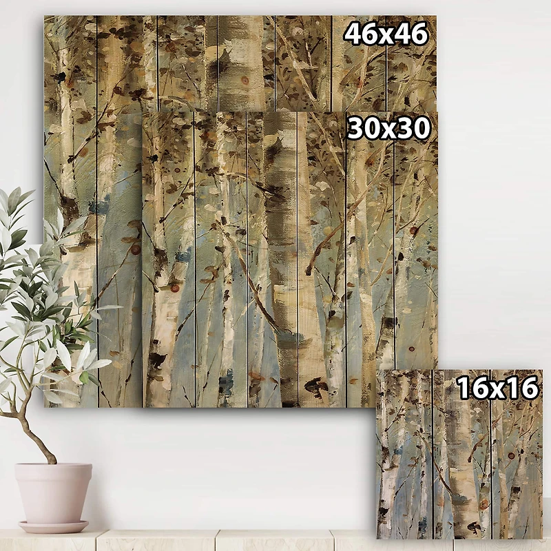 Designart - White Birch Forest II