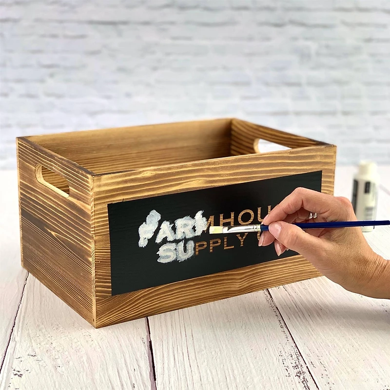 ArtSkills® 14" Large Rustic Solid Wood Crate, 3ct.