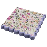 Purple Flowers Lunch Napkins with Scalloped Edges, 20ct. by Celebrate It™