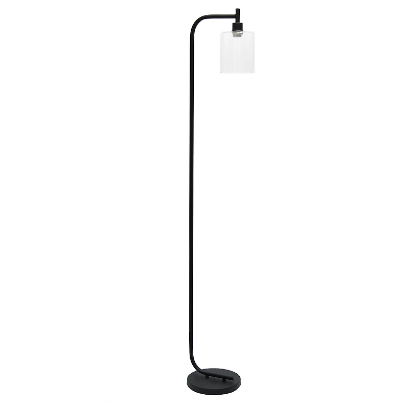 Simple Designs™ Iron Lantern Floor Lamp with Glass Shade
