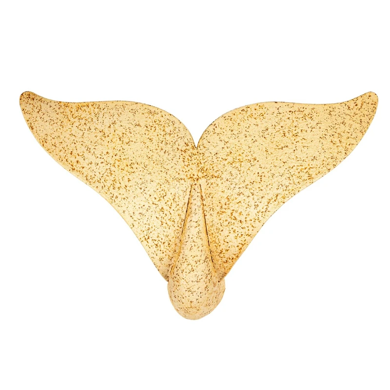 Hello Honey® 24.25" Cream Distressed Metal Whale Tail Wall Décor