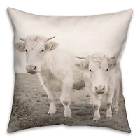 Cow Photograph Indoor/Outdoor Pillow