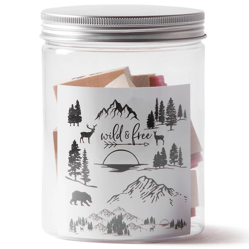 Wild & Free Wood Stamp Jar Set by Recollections™