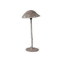 Hello Honey® 21" Gray Handmade Paper Mache & Metal Mushroom Table Lamp
