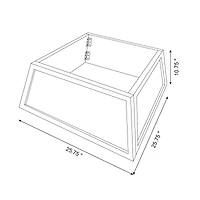 Glitzhome® White 26" Farm Fresh Christmas Trees Wooden Trapezoid Tree Collar