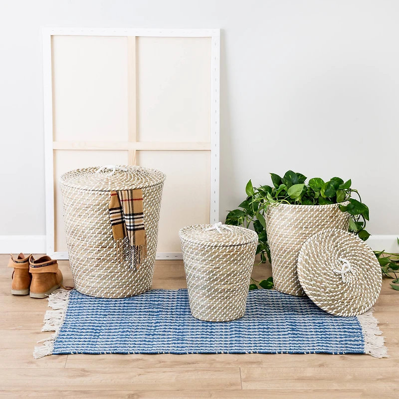 Honey Can Do Natural Nesting Seagrass Snake Charmer's Baskets, 3ct.
