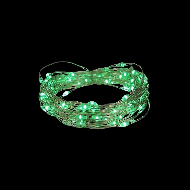 100ct Micro Fairy Christmas Lights - 16ft - Green LED - Copper Wire