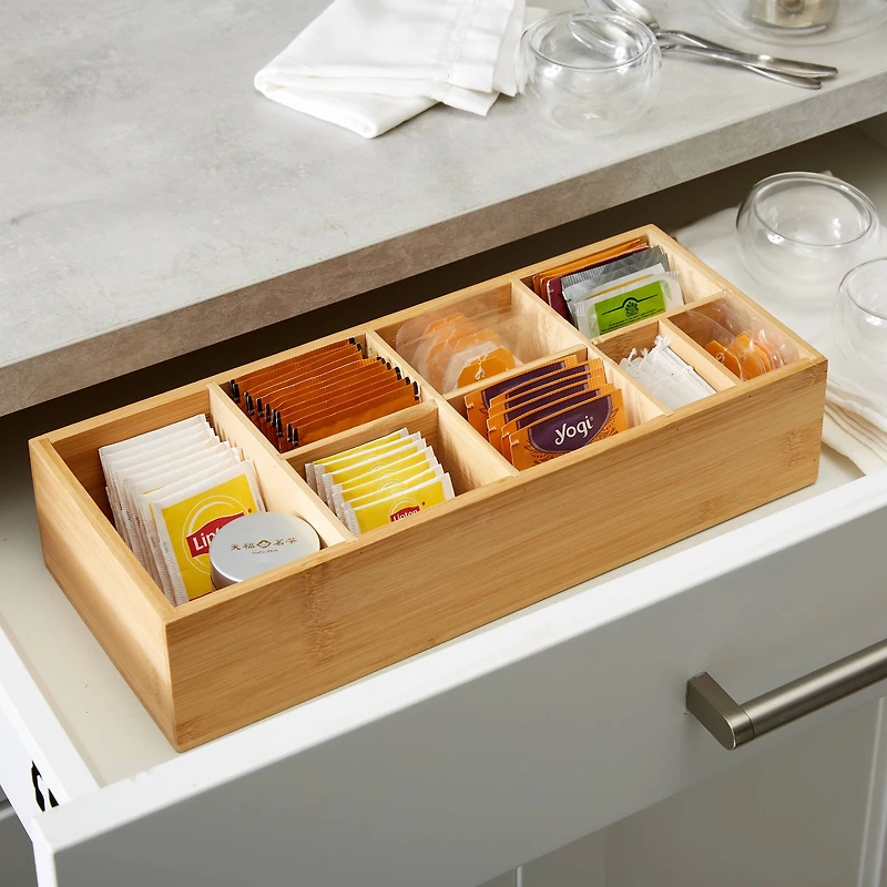 Kitchen Details 8-Compartment Bamboo Caddy