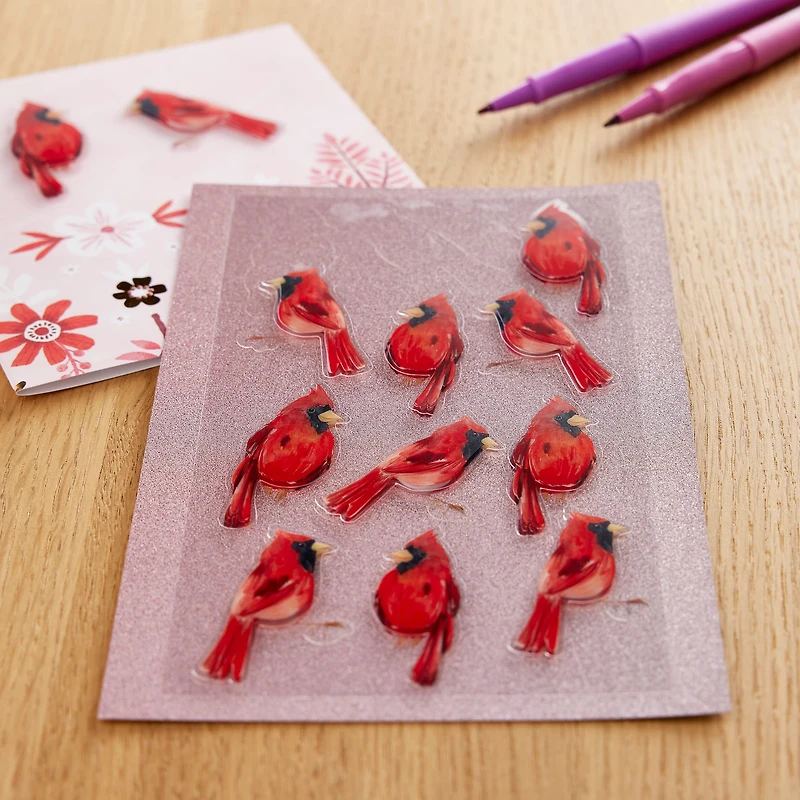 Cardinal Dimensional Stickers by Recollections™